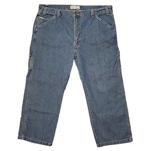Levi's Signature Workwear Carpenter 44x30 (Meas 44x29.5 14" Rise) Dark Jeans A19